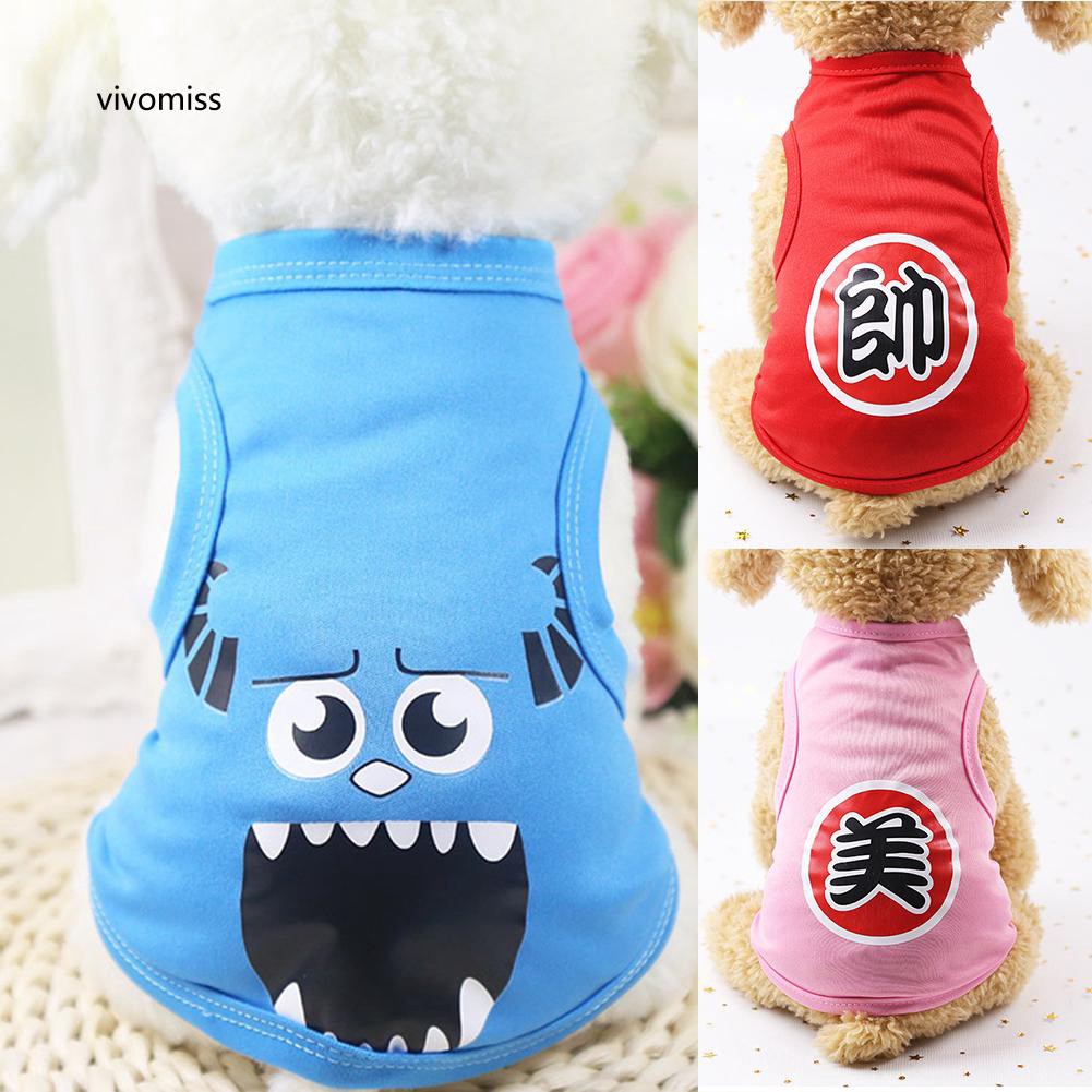 Áo thun họa tiết nhân vật hoạt hình ngộ nghĩnh dành cho thú cưng