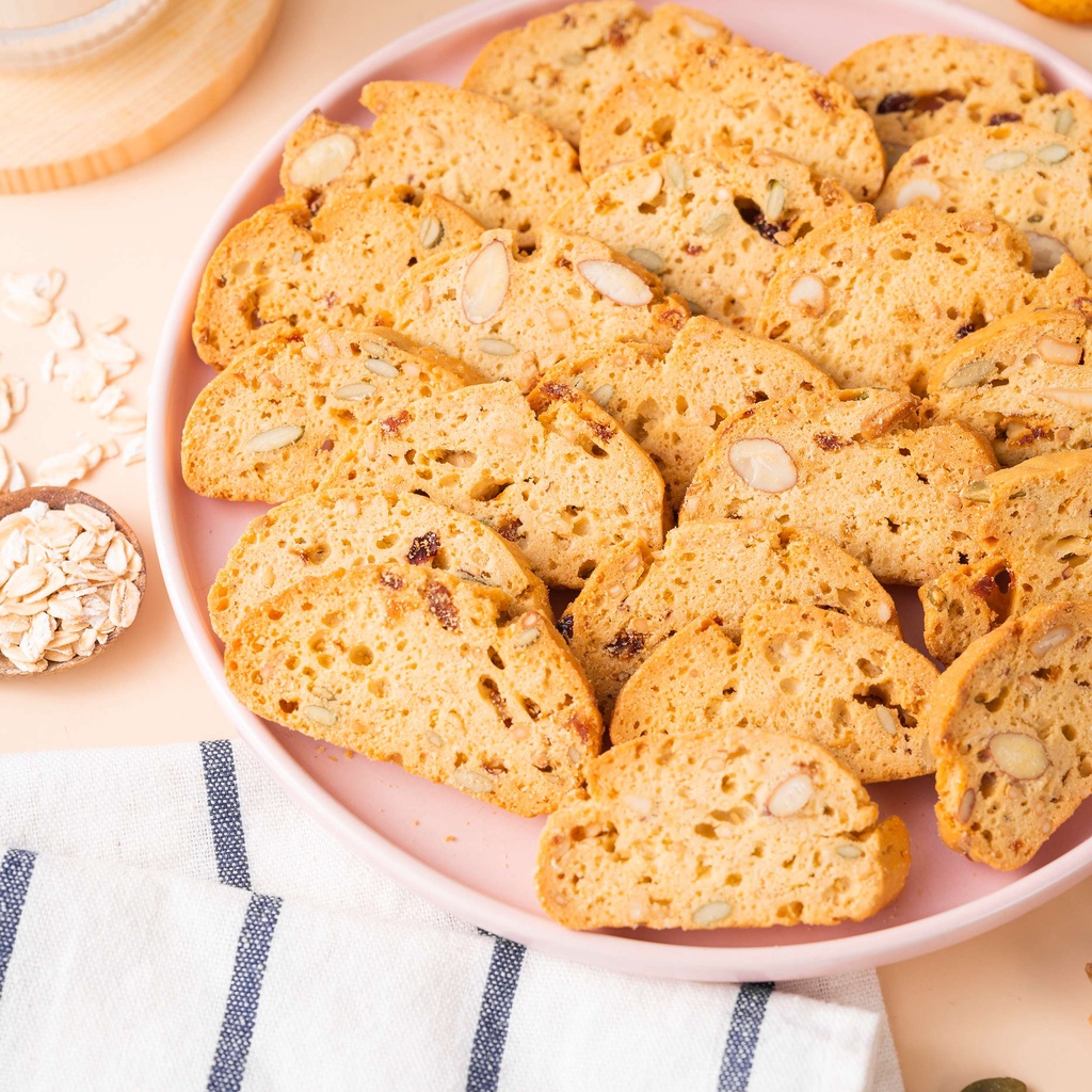 Bánh ăn kiêng biscotti ONFOD vị vani dành cho người tiểu đường, giảm cân, eat clean 250g 500g