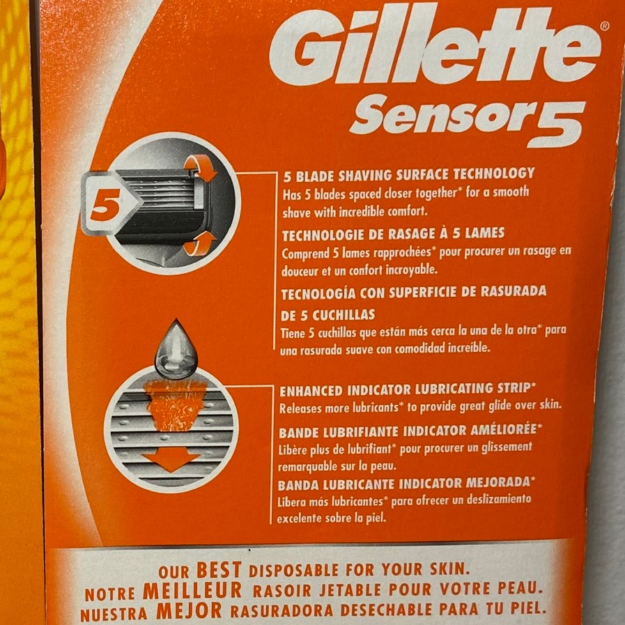 Bộ 2 dao cạo râu Gillette Sensor 5 Men's hàng xách tay Mỹ