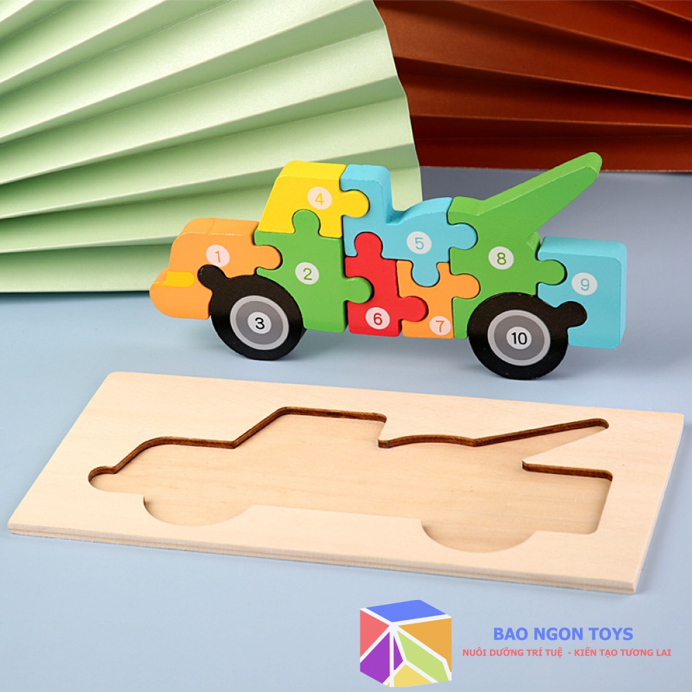 ĐỒ CHƠI GHÉP HÌNH THEO SỐ THỨ TỰ MONTESSORI GIÚP BÉ RÈN LUYỆN TƯ DUY VÀ LÀM QUEN CÁC CON SỐ- BAO NGON TOYS
