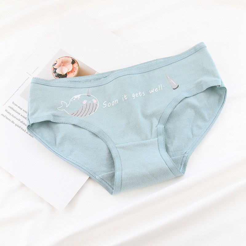 Quần Lót Nữ - Quần Lót Nữ Cotton kháng khuẩn mềm mại màu sắc trẻ trung hình Chibi dễ thương DAN STORE MÃ 026