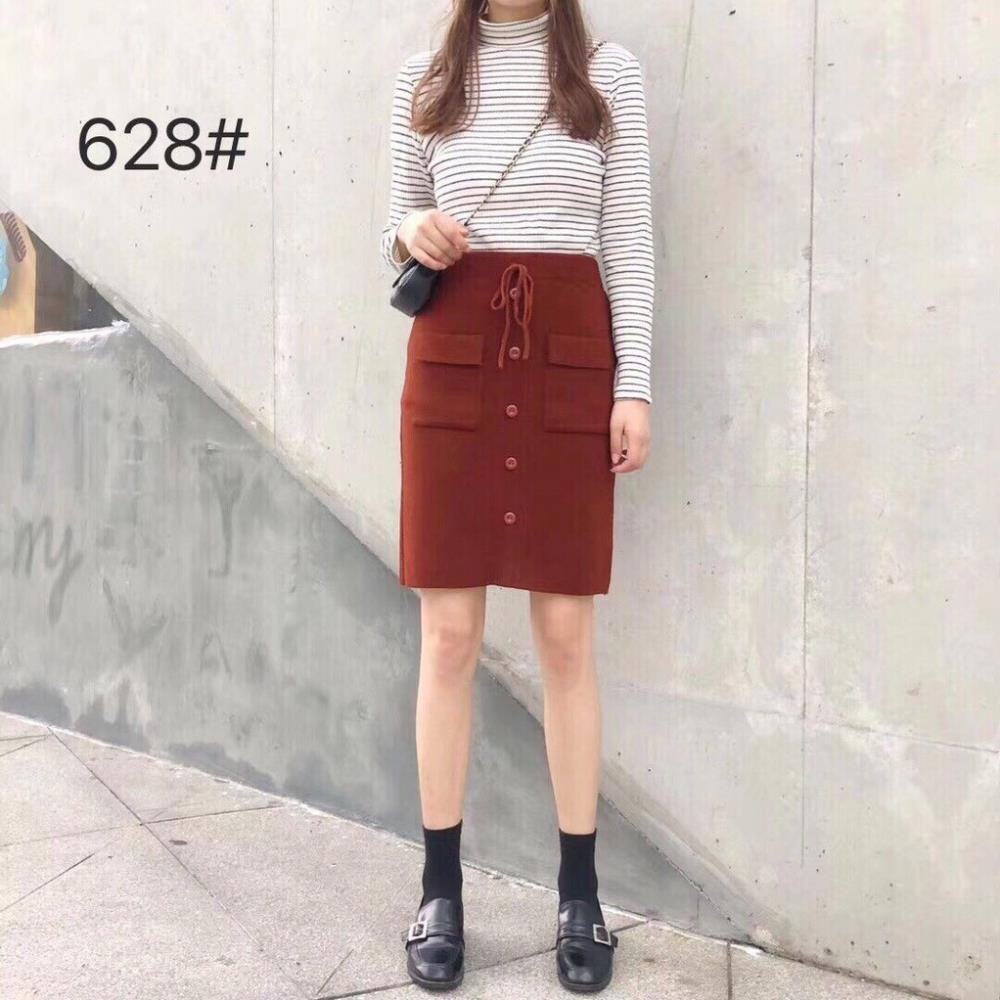 Chân Váy Len Dáng Dài Khuy Giữn 2 Túi | BigBuy360 - bigbuy360.vn