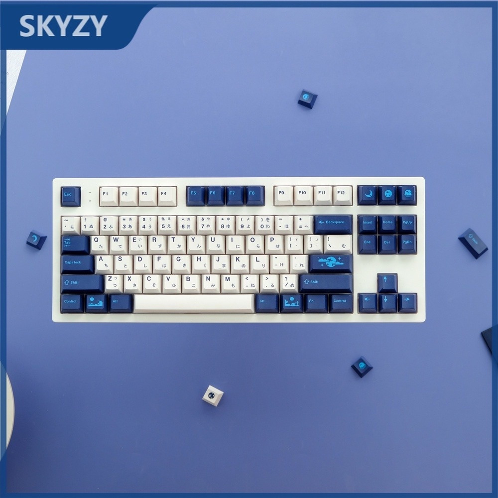 GMK Blue Moon Keycaps Cherry Profile 129 Phím PBT DYE-SUB Bàn phím cơ Keycap