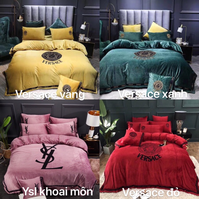 Set chăn ga nỉ nhung thêu thương hiệu cao cấp, dc chọn mẫu | BigBuy360 - bigbuy360.vn