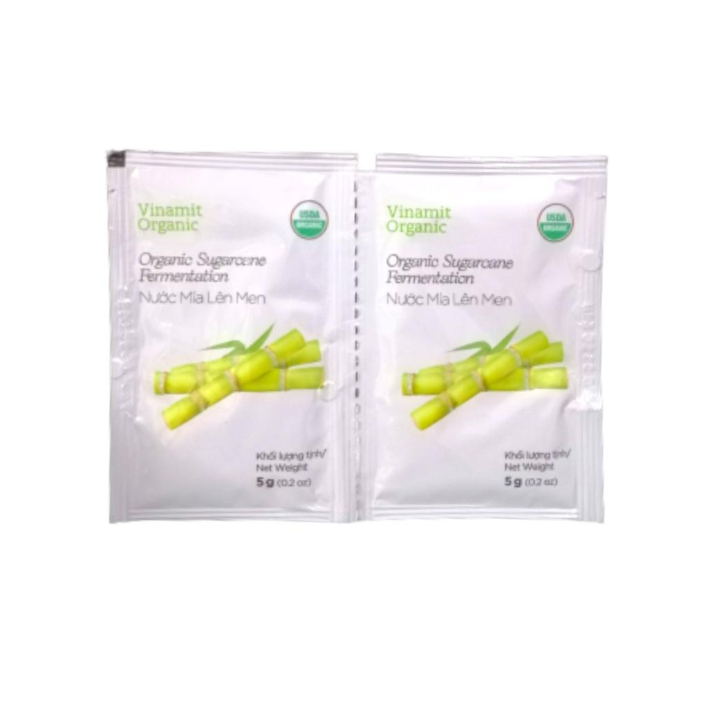 Nước mía lên men Vinamit 250g nước mía hữu cơ 100% Túi 250gr (50 gói x 5gram)