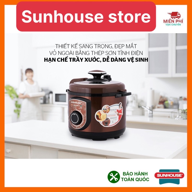Nồi áp suất điện đa năng SUNHOUSE 5lit SHD1550,sunhouse SHD1552