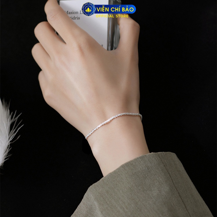 Lắc tay bạc nữ óng ánh chất liệu bạc 925 thời trang phụ kiện trang sức nữ thương hiệu Viễn Chí Bảo L400174