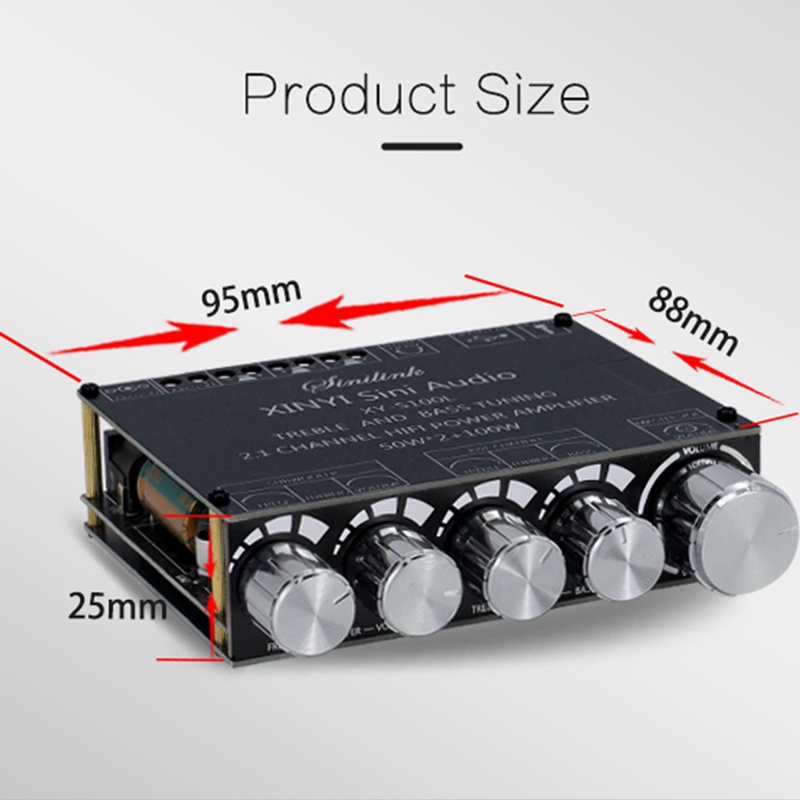 Bảng Mạch Khuếch Đại Âm Thanh Bluetooth 2X50W + 100W AUX Amp XY-S100L