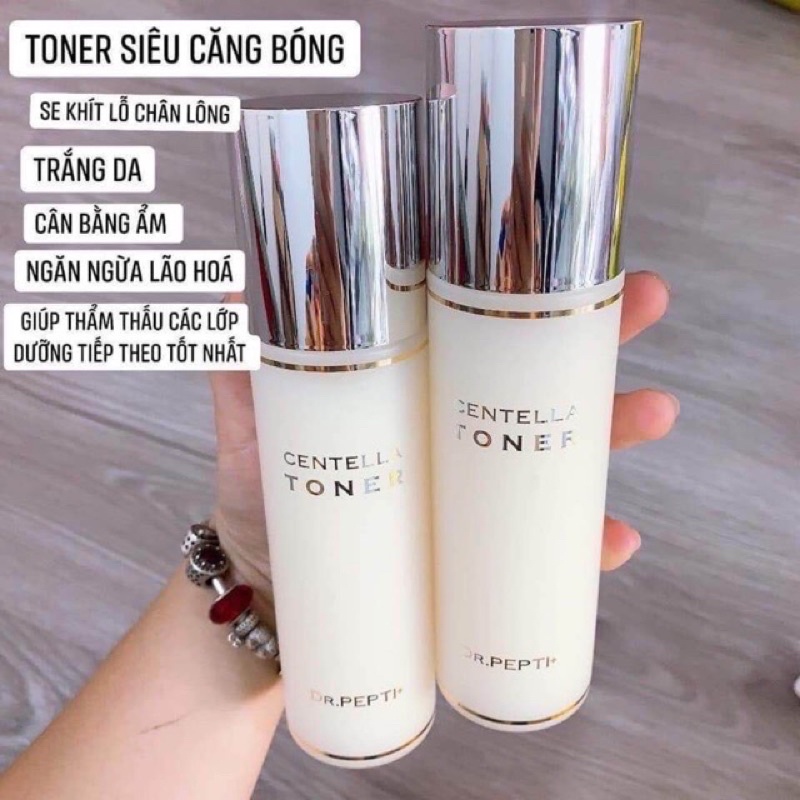 Nước hoa hồng căng bóng da Dr.Pepti Centella Toner 180ml