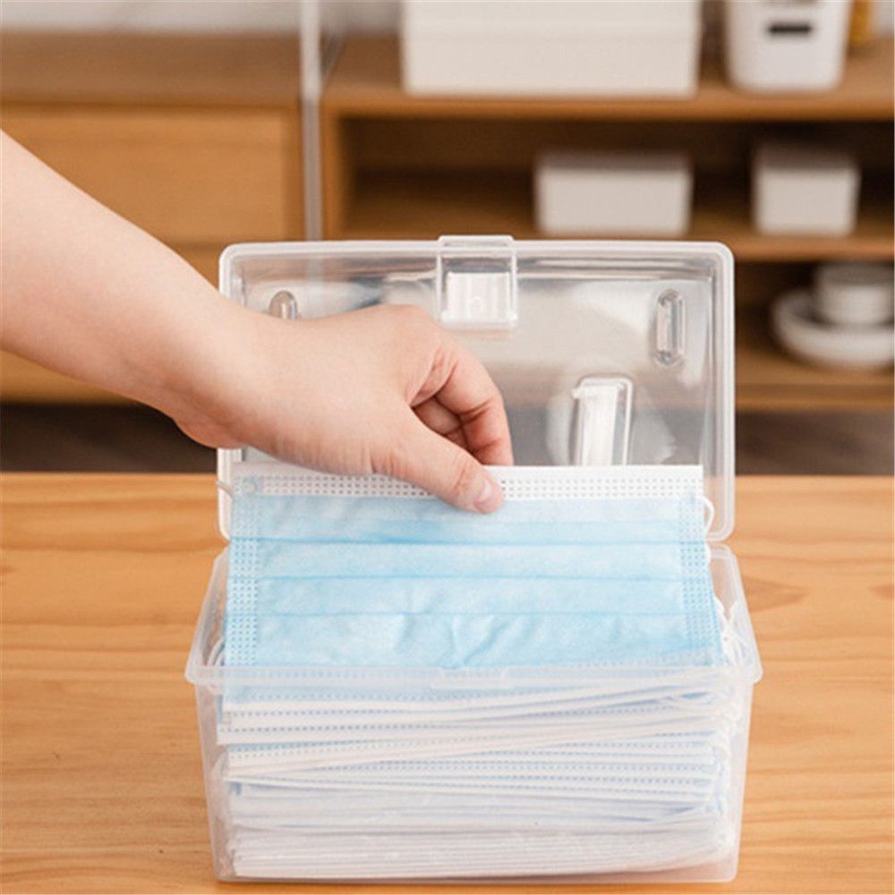 Hộp Đựng Dụng Cụ Sơ Cứu Trong Suốt Đa Năng Chống Bụi Có Nắp Đậy