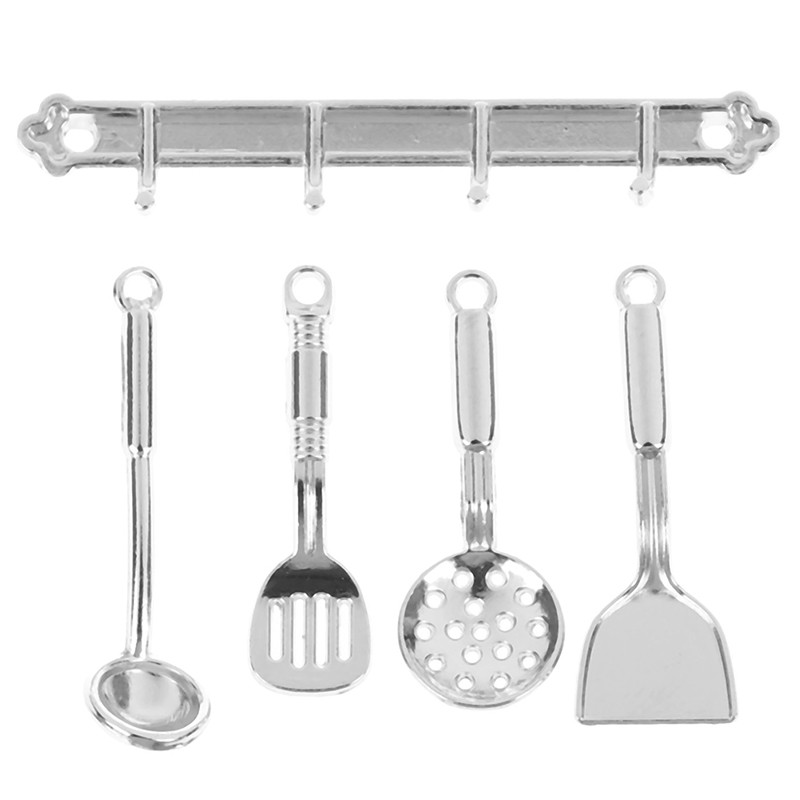 Bộ 5 Dụng Cụ Nấu Ăn Cho Nhà Búp Bê Tỉ Lệ 1: 1