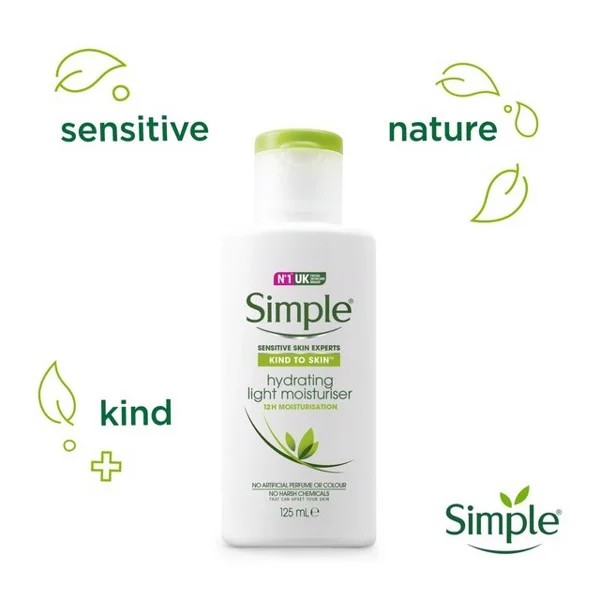 Kem Dưỡng Ẩm Simple Kind To Skin Hydrating Light Moisturiser 125ml