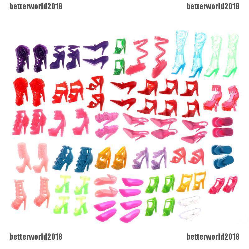 Bộ 40 đôi giày cho búp bê nhiều kiểu dáng