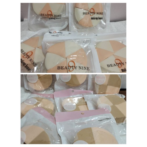 Bông phấn ướt hình tam giác (1 sét gồm 4 miếng, 6 miếng)