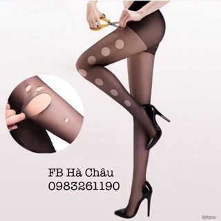 Quần tất rách lỗ tròn SK cao cấp
