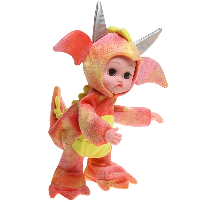 Set 15 Quần Áo Khủng Long Bằng Vinyl Nhảy Múa Cho Búp Bê Sơ Sinh