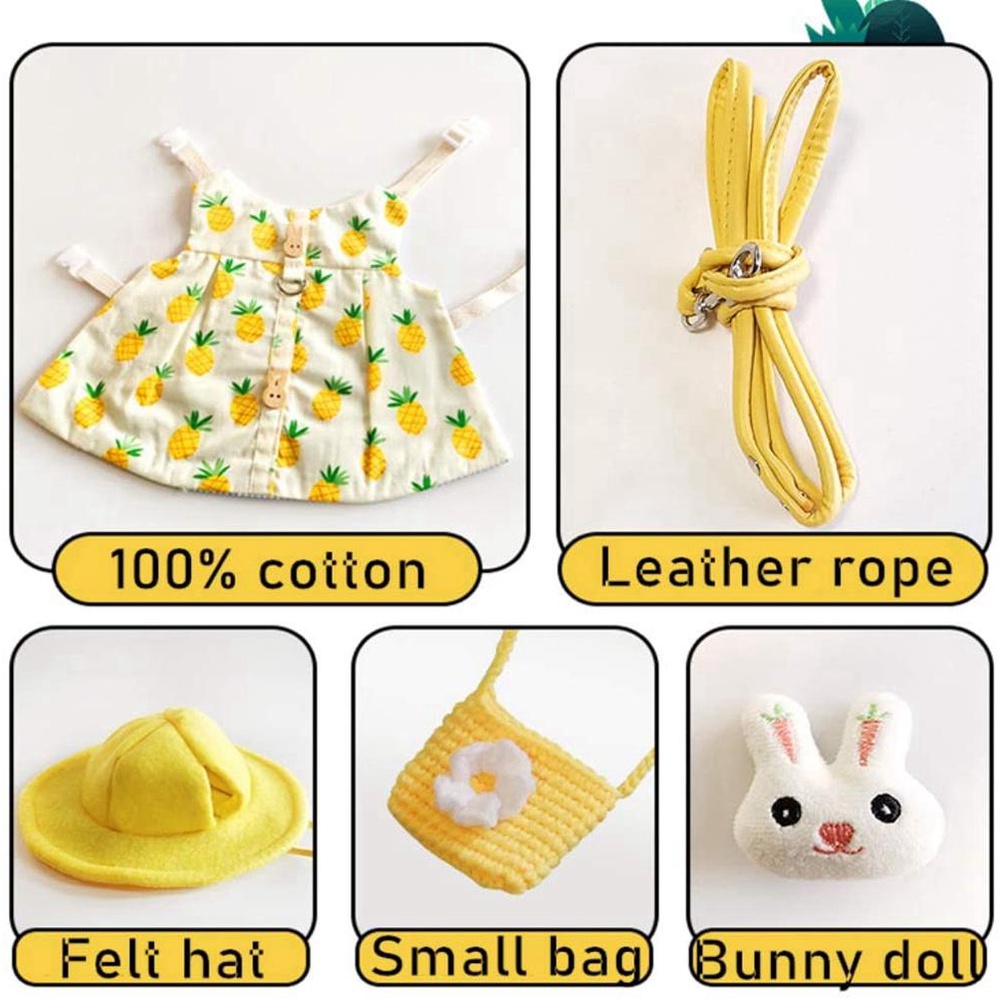 Bộ Đầm Sát Nách In Hình Thỏ Nhỏ Dễ Thương Cho Bé Gái