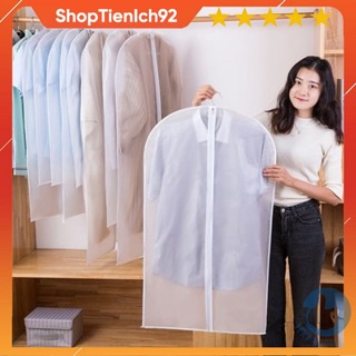 Túi dày to bọc quần áo treo tủ chống bụi có khóa kéo tiện dụng chống thấm đa năng tienich