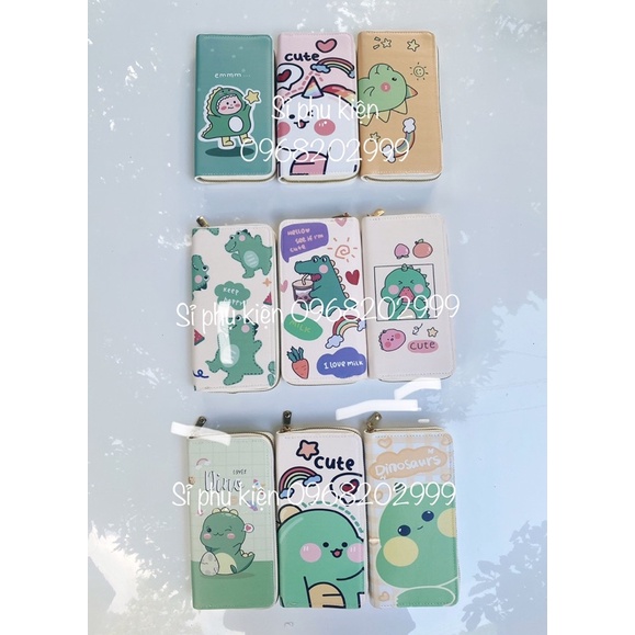 Ví cầm tay dài  Khủng Long cute 9 mẫu