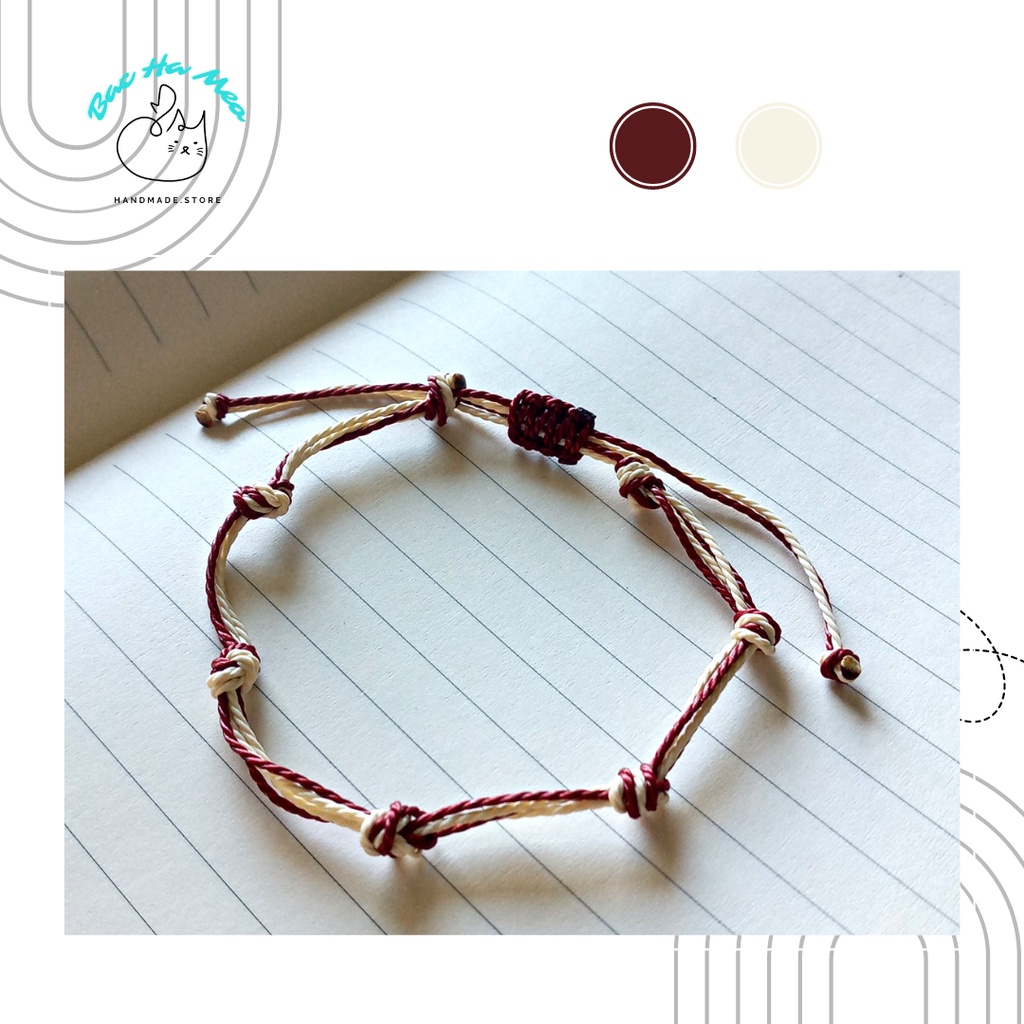 Set vòng tay waterproof - vòng tay đuôi sam - vòng tay nút thắt