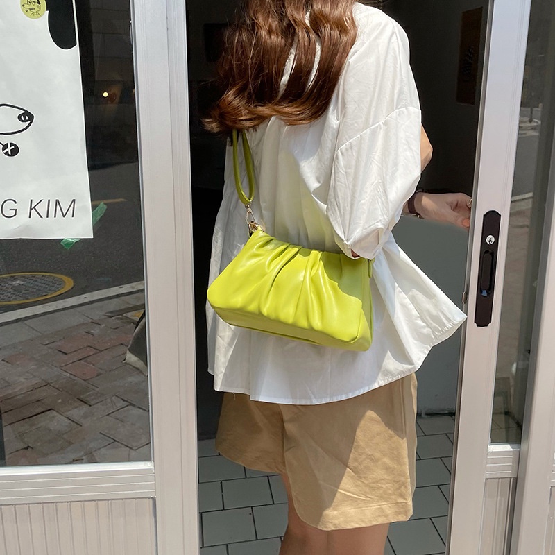 Túi Đeo Vai Hình Đám Mây Xếp Ly Xinh Xắn Dễ Phối Đồ Thời Trang Cho Nữ