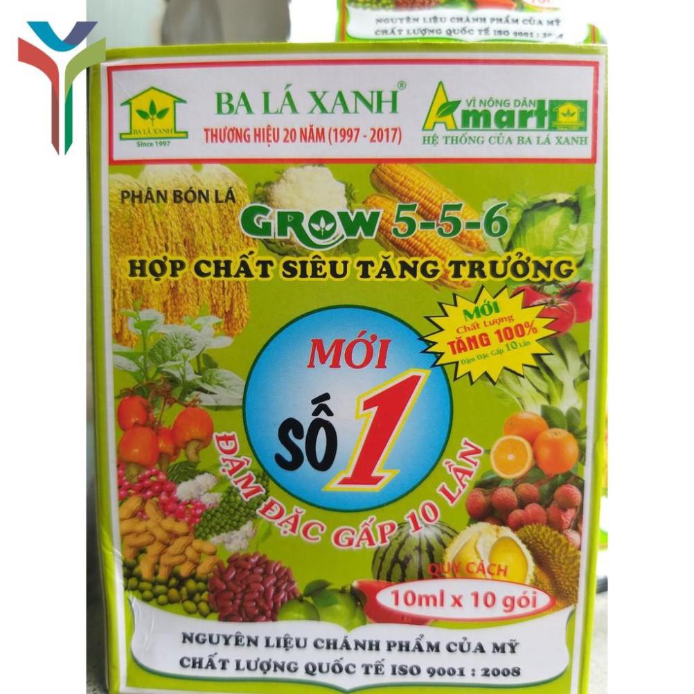Hợp chất Siêu tăng trưởng Số 1, siêu đậm đặc gấp 10 lần (Phân bón lá Ba Lá Xanh 10ml/gói) NGUYENTRI