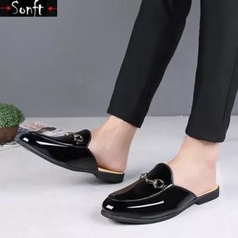 Giầy sục da bóng trơn cho nam nữ