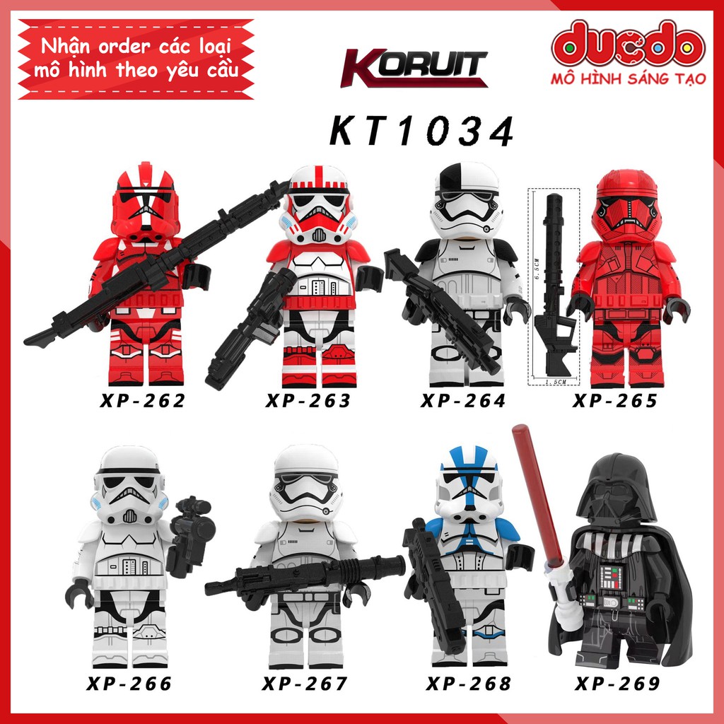 Minifigures các nhân vật trong Star War full vũ khí - Đồ chơi Lắp ghép Xếp hình Mô hình Mini Iron Man KT1034 Koruit