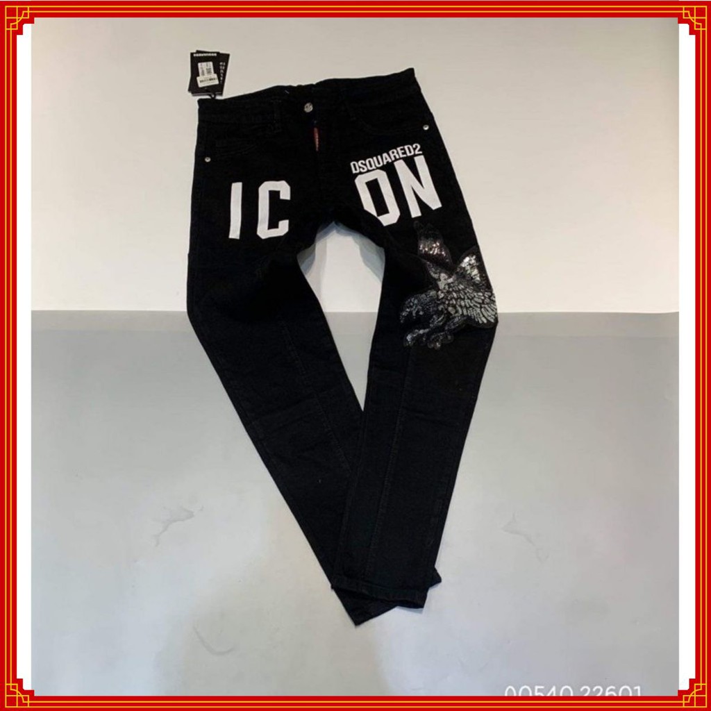 Quần Jean DSQ Icon thêu đại bàng kim sa cực sang