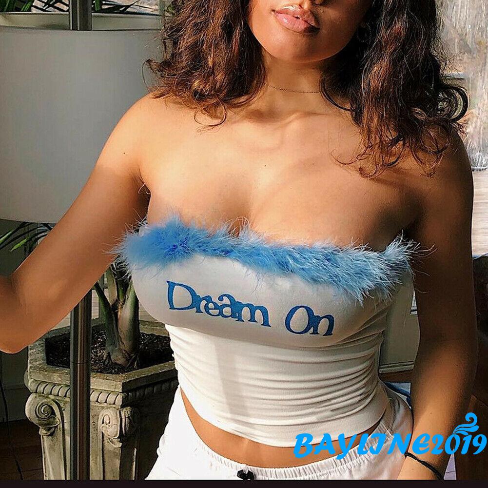 Áo Ống Không Tay Phối Bèo Họa Tiết Phản Quang Thời Trang Quyến Rũ Dành Cho Bạn Nữ