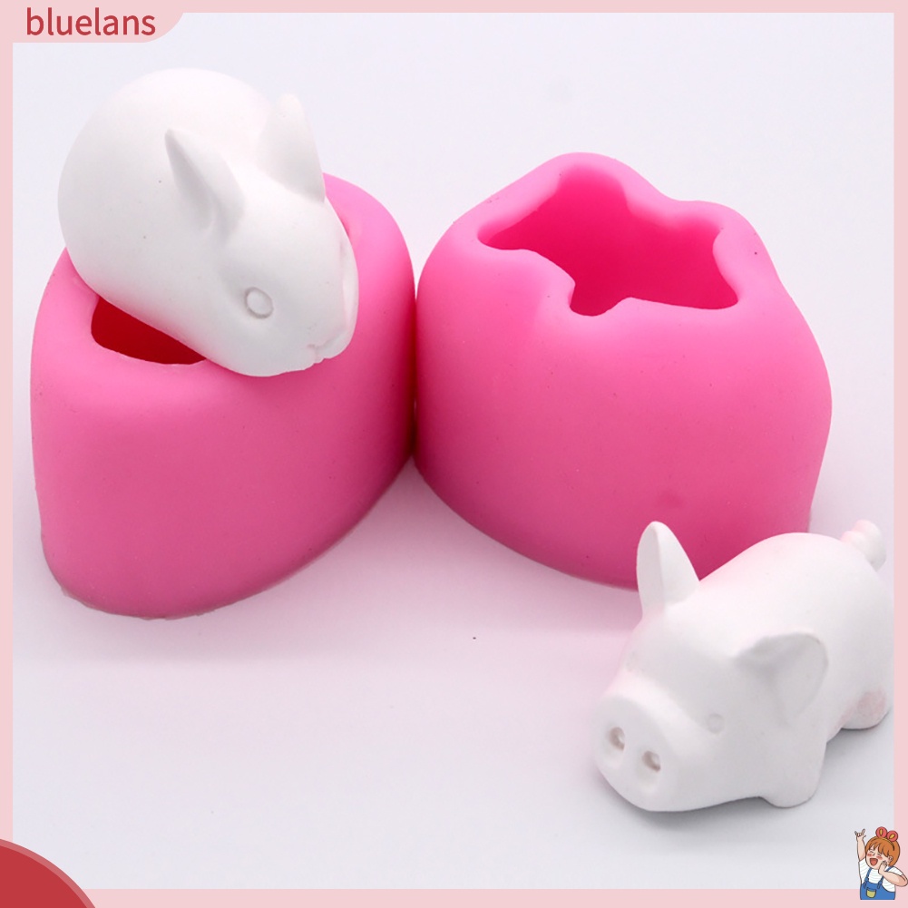 Khuôn Silicone Làm Bánh Tạo Hình Thỏ 3d Độc Đáo Tiện Dụng