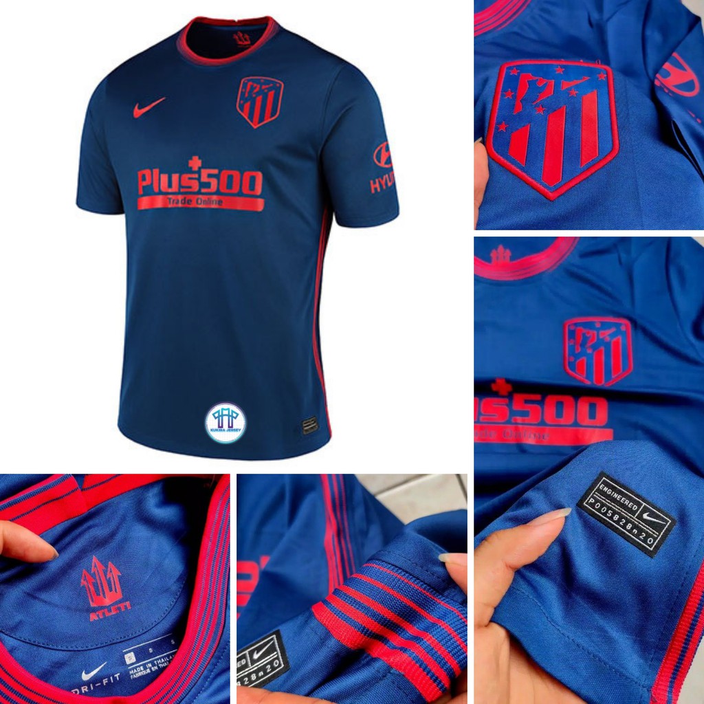 Áo Thun Đá Banh Atletico Madrid Away 2020 2021 Hàng Nhập Khẩu Chất Lượng Cao