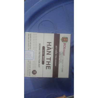 Test, Kit kiểm tra nhanh Hàn the Borax    BK04, 50 test/ hộp