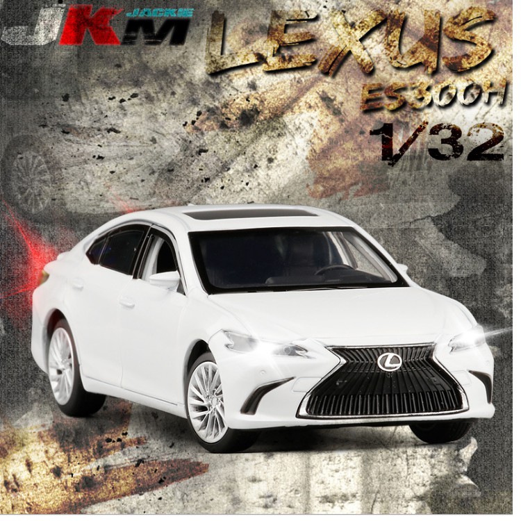 Mô hình xe ô tô Lexus ES300H tỉ lệ 1:32 xe bằng kim loại hãng Jackie kim có đèn và âm thanh mở các c