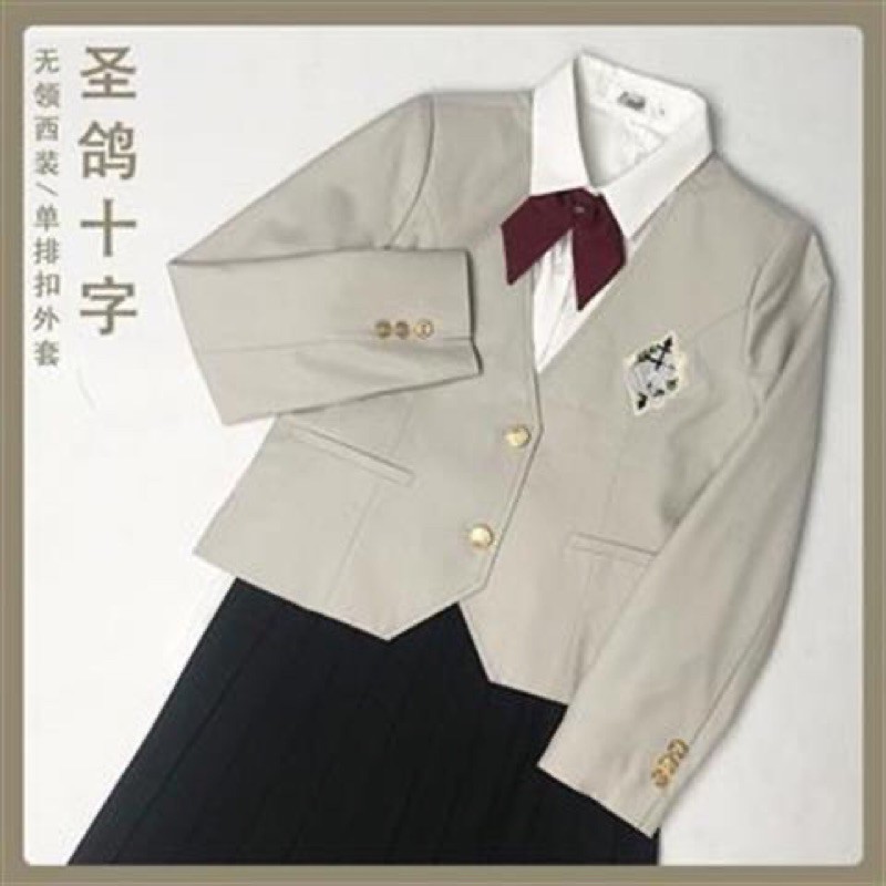 (SẴN) Áo khoác blazer dáng oversize cài cúc thêu hình phong cách học sinh hàn quốc A00273 | BigBuy360 - bigbuy360.vn