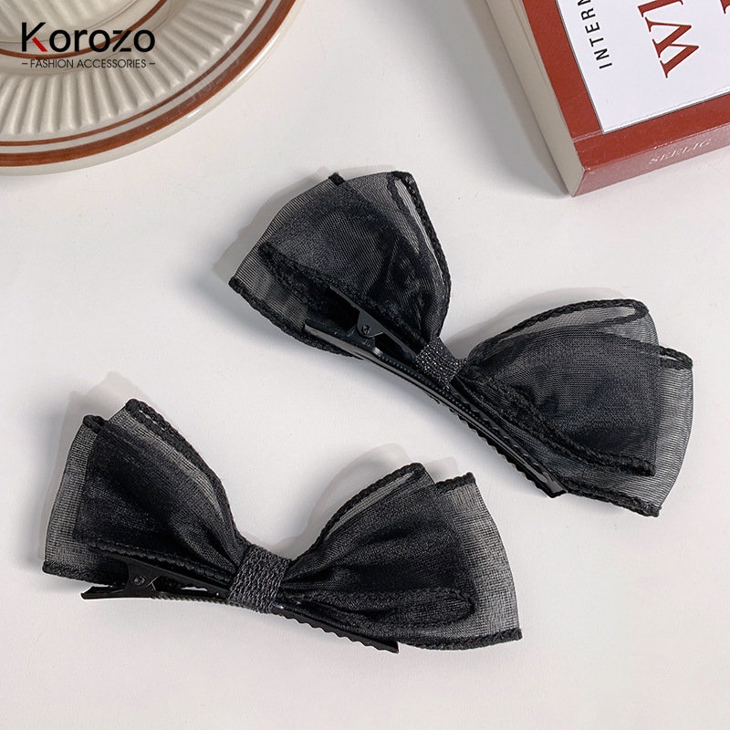 Kẹp Tóc Đính Nơ Phong Cách Hàn Quốc Thời Trang Cho Nữ