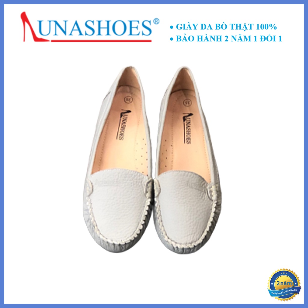 Giày bệt nữ, giày búp bê nữ da bò LUNASHOES 1061 màu đen nâu trắng đỏ xám fullsize bảo hành 24 tháng 1 đổi 1 Giày búp bê