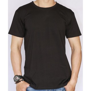 Áo thun Cổ tròn nam Hoa Long - 100% cotton 4 chiều - Đen