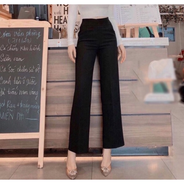 Quần tây dài big size ống suông lưng thun size lớn 65-90kg