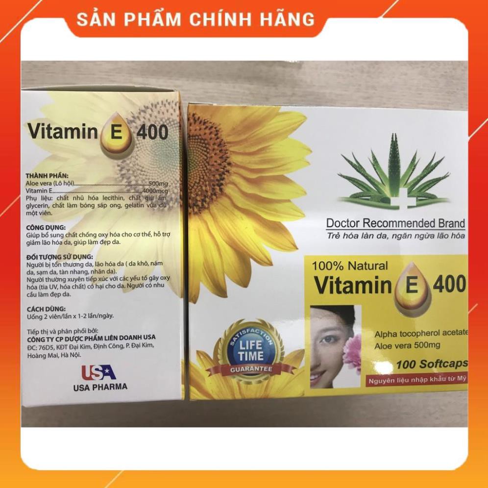 Viên uống vitamin E USA làm đẹp da chống lão hoá sáng da giảm nám tàn nhang hiệu quả chính hãng