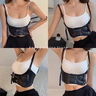 [CÓ SẴN] Đai nịt harness corset bản to da PU