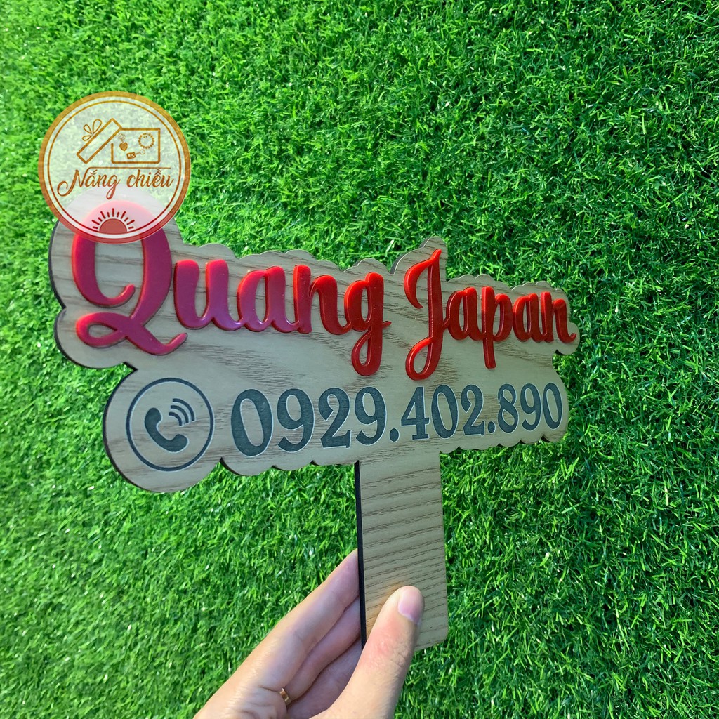 Bảng Gỗ Tên Shop - Bảng Cầm Tay - Bảng Chụp Ảnh Sản Phẩm Quảng Cáo