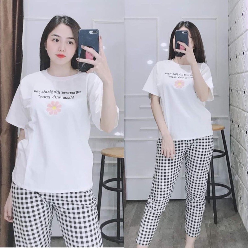 Đồ bộ nữ mặc nhà, đồ bộ thun dài, đồ bộ thun cotton, set đồ bộ kiểu, đồ bộ trung niên, đồ ngủ nữ bigsize 45-85kg mã: ĐBD