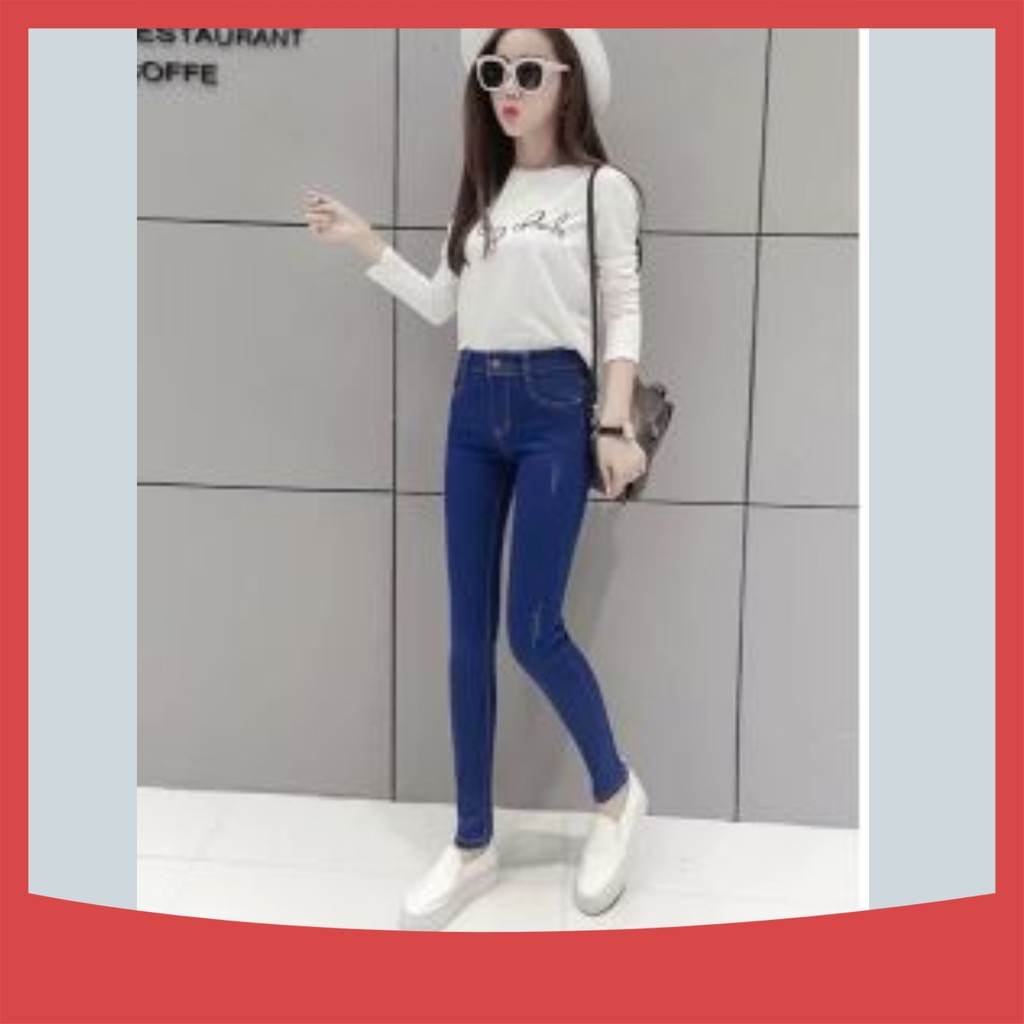Quần Jean Nữ Ulzzang🍎FREE SHIP🍎 Giảm 5k nhập mã [ QUAN BO ] quần ống bó cạp cao kiểu dáng Hàn Quốc Q13 | BigBuy360 - bigbuy360.vn