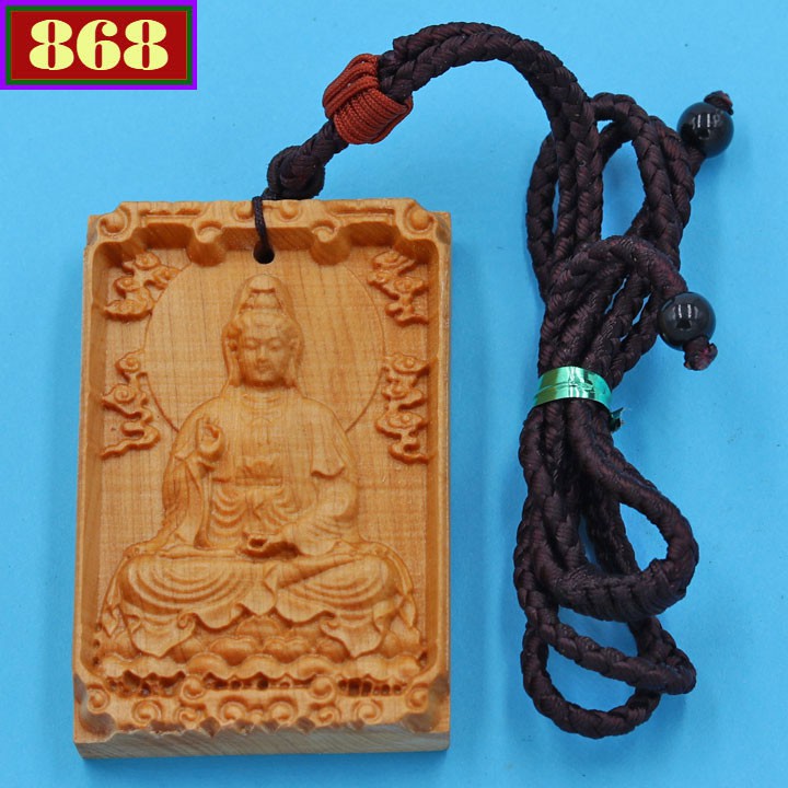 Dây đeo cổ Quan Âm gỗ ngọc am DMG1