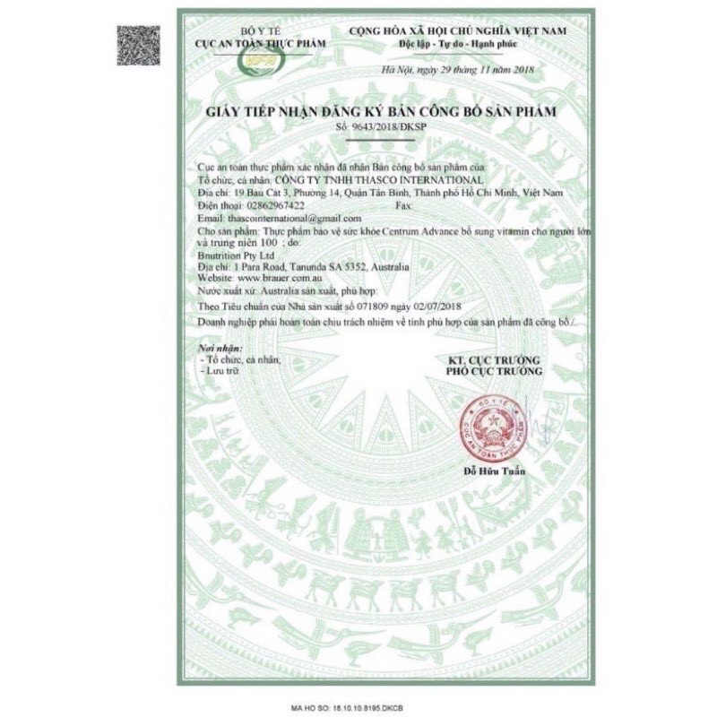 Viên uống bổ sung Vitamin tổng hợp Centrum Advance Úc 50 viên cho người già và trung niên