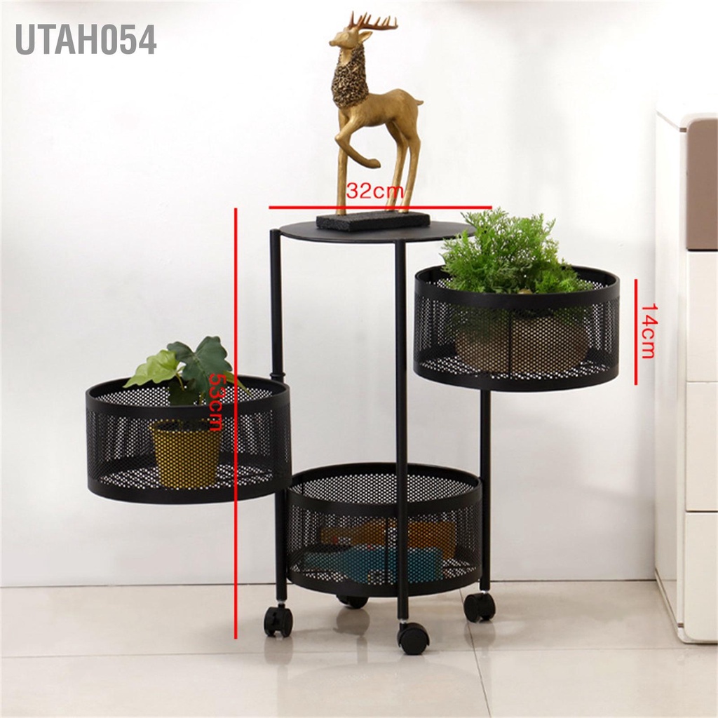 Utah054 Kệ lưu trữ xoay Giá đỡ sức chứa lớn Nhiều tầng hình tròn có thể tháo rời cho nhà bếp