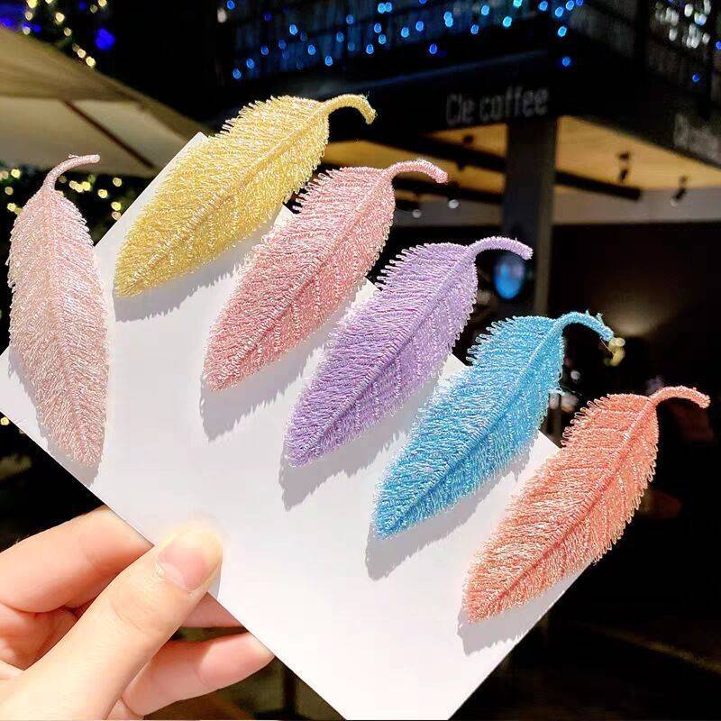 Kẹp tóc BB kiểu lá cây đơn giản thanh lịch cho nữ