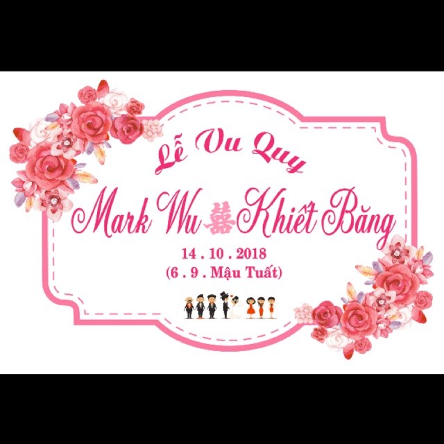 Combo Bảng tên đám cưới, sinh nhật 1