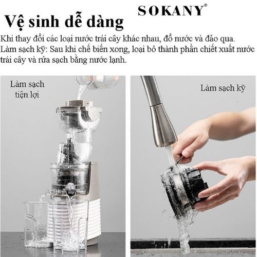 Máy ép chậm SOKANY JE-32 cao cấp chính hãng ép kiệt nước 100%